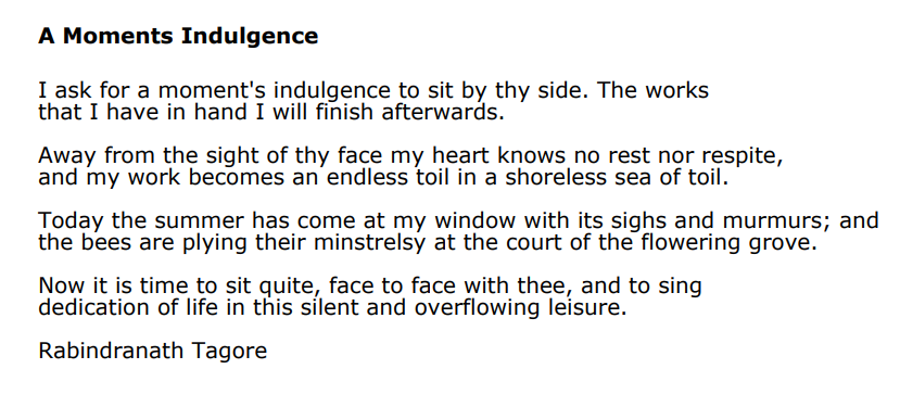 Poems by Tagore